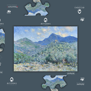 Claude Monet's Valle Buona, Near Bordighera (1884) 500 Puzzle Schachtel 3D Modell