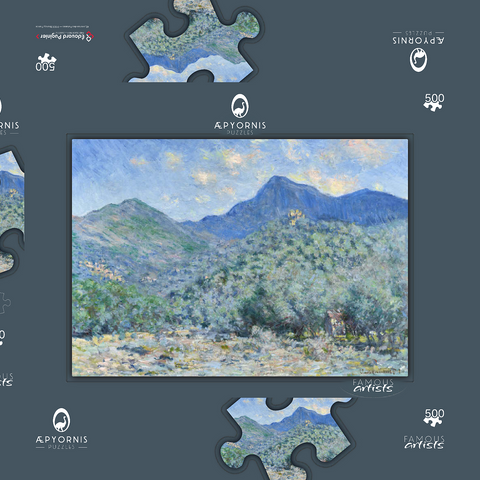 Claude Monet's Valle Buona, Near Bordighera (1884) 500 Puzzle Schachtel 3D Modell