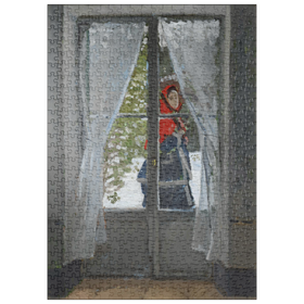 Darstellung des Puzzle-Motivs The Red Kerchief (ca. 1868-1873) by Claude Monet – Puzzleteile: 500