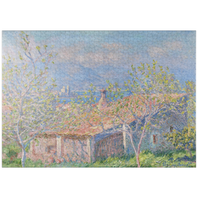 Darstellung des Puzzle-Motivs Gardener's House at Antibes (1888) by Claude Monet – Puzzleteile: 1000