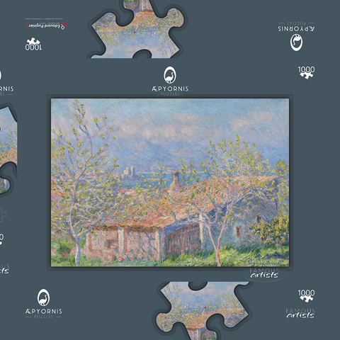 Gardener's House at Antibes (1888) by Claude Monet 1000 Puzzle Schachtel 3D Modell