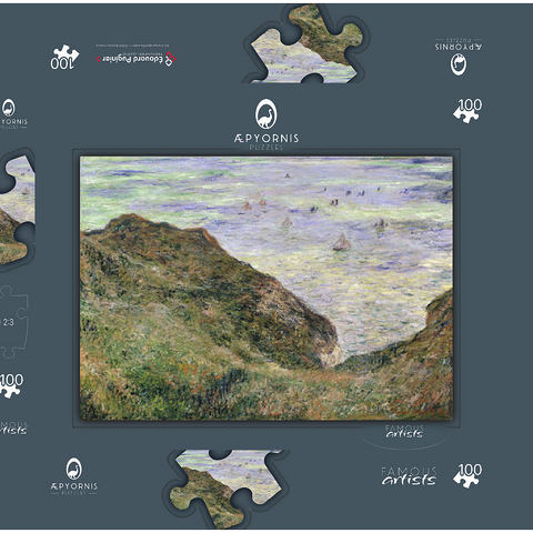 Claude Monet's View Over the Sea (1882) 100 Puzzle Schachtel 3D Modell