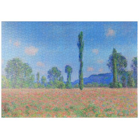 puzzleplate Poppy Field, Giverny (1890–1891) by Claude Monet 1000 Puzzle