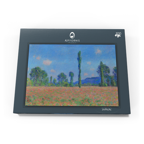 Poppy Field, Giverny (1890–1891) by Claude Monet 100 Puzzle Schachtel Ansicht3