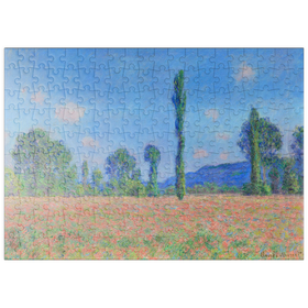 Darstellung des Puzzle-Motivs Poppy Field, Giverny (1890-1891) by Claude Monet – Puzzleteile: 200