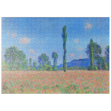 puzzleplate Poppy Field, Giverny (1890–1891) by Claude Monet 500 Puzzle