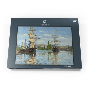 Ships Riding on the Seine at Rouen (1872 –1873) by Claude Monet 1000 Puzzle Schachtel Ansicht3