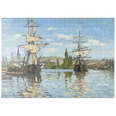puzzleplate Ships Riding on the Seine at Rouen (1872 –1873) by Claude Monet 500 Puzzle
