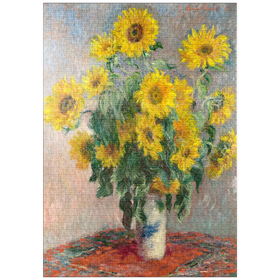 Darstellung des Puzzle-Motivs Bouquet of Sunflowers (1881) by Claude Monet – Puzzleteile: 1000