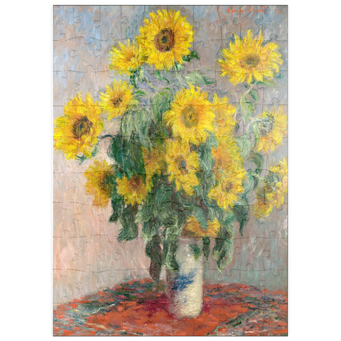 puzzleplate Bouquet of Sunflowers (1881) by Claude Monet 100 Puzzle