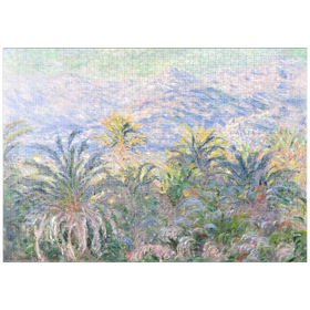 Darstellung des Puzzle-Motivs Palm Trees at Bordighera (1884) by Claude Monet – Puzzleteile: 1000