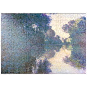 Darstellung des Puzzle-Motivs Morning on the Seine near Giverny (1897) by Claude Monet – Puzzleteile: 1000