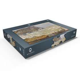 Alternative Darstellung des Puzzle-Motivs Claude Monet's Stormy Sea in Étretat (1883) – Puzzleteile: 1000