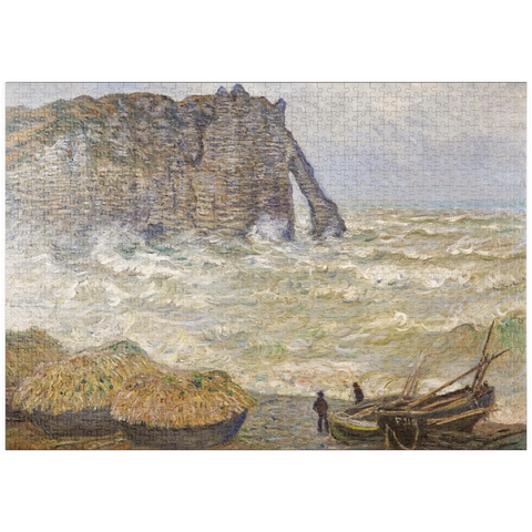 puzzleplate Claude Monet's Stormy Sea in Étretat (1883) 1000 Puzzle