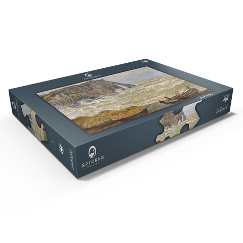 Claude Monet's Stormy Sea in Étretat (1883) 500 Puzzle Schachtel Ansicht1