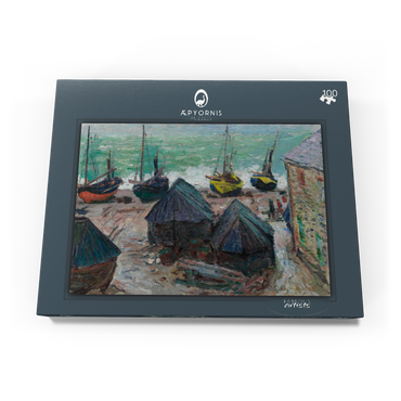 Boats on the Beach at Étretat (1885) by Claude Monet 100 Puzzle Schachtel Ansicht3