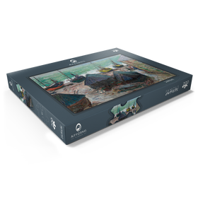 Alternative Darstellung des Puzzle-Motivs Boats on the Beach at Étretat (1885) by Claude Monet – Puzzleteile: 200