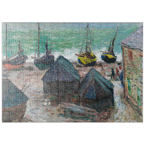 puzzleplate Boats on the Beach at Étretat (1885) by Claude Monet 200 Puzzle