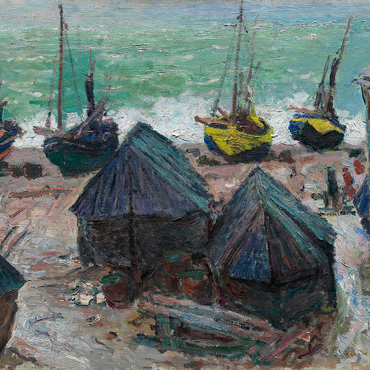 Boats on the Beach at Étretat (1885) by Claude Monet 500 Puzzle 3D Modell