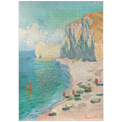 puzzleplate The Beach and the Falaise d'Amont (1885) by Claude Monet 1000 Puzzle