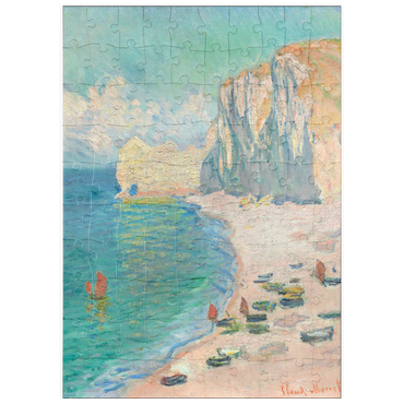 puzzleplate The Beach and the Falaise d'Amont (1885) by Claude Monet 100 Puzzle