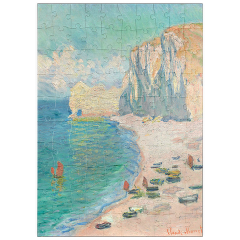 puzzleplate The Beach and the Falaise d'Amont (1885) by Claude Monet 100 Puzzle