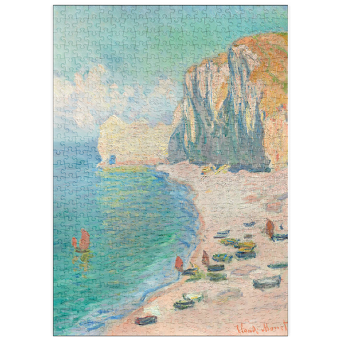 puzzleplate The Beach and the Falaise d'Amont (1885) by Claude Monet 500 Puzzle