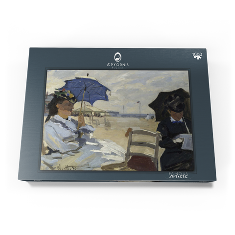Claude Monet's The Beach at Trouville (1870) 1000 Puzzle Schachtel Ansicht3