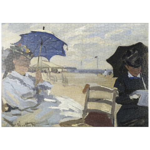 puzzleplate Claude Monet's The Beach at Trouville (1870) 1000 Puzzle