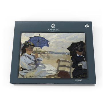 Claude Monet's The Beach at Trouville (1870) 100 Puzzle Schachtel Ansicht3
