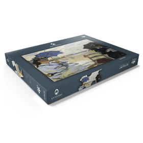 Alternative Darstellung des Puzzle-Motivs Claude Monet's The Beach at Trouville (1870) – Puzzleteile: 200