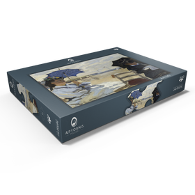 Alternative Darstellung des Puzzle-Motivs Claude Monet's The Beach at Trouville (1870) – Puzzleteile: 500