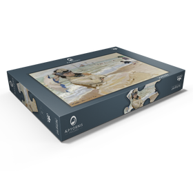 Darstellung des Puzzle Motivs Camille on the Beach in Trouville (1870) by Claude Monet - Puzzleteile: 1000