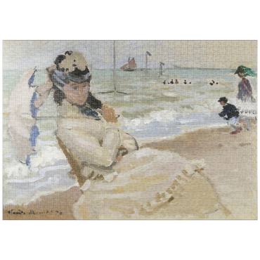 puzzleplate Camille on the Beach in Trouville (1870) by Claude Monet 1000 Puzzle