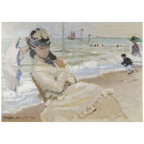 puzzleplate Camille on the Beach in Trouville (1870) by Claude Monet 1000 Puzzle