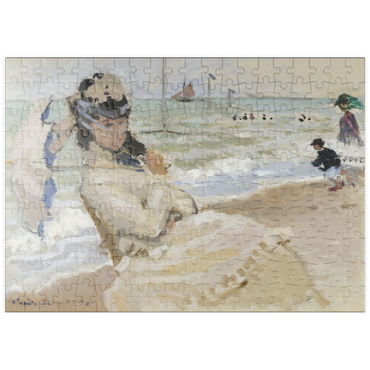 puzzleplate Camille on the Beach in Trouville (1870) by Claude Monet 200 Puzzle