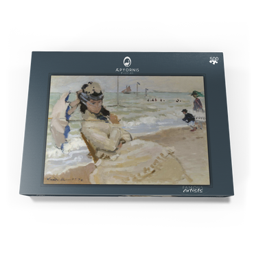 Camille on the Beach in Trouville (1870) by Claude Monet 500 Puzzle Schachtel Ansicht3