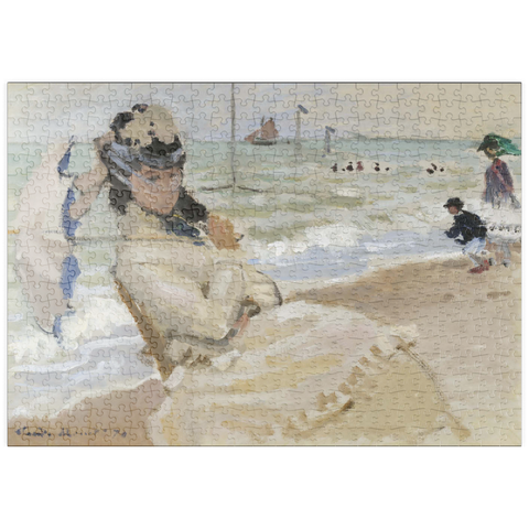puzzleplate Camille on the Beach in Trouville (1870) by Claude Monet 500 Puzzle