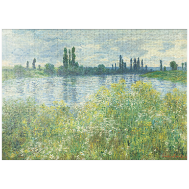 puzzleplate Banks of the Seine, Vétheuil (1880) by Claude Monet 1000 Puzzle