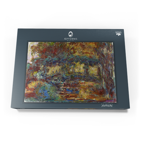 Claude Monet's The Japanese Footbridge (1920–1922) 1000 Puzzle Schachtel Ansicht3