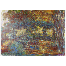 Darstellung des Puzzle-Motivs Claude Monet's The Japanese Footbridge (1920-1922) – Puzzleteile: 1000