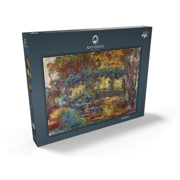 Claude Monet's The Japanese Footbridge (1920–1922) 100 Puzzle Schachtel Ansicht2