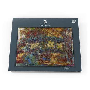 Claude Monet's The Japanese Footbridge (1920–1922) 100 Puzzle Schachtel Ansicht3
