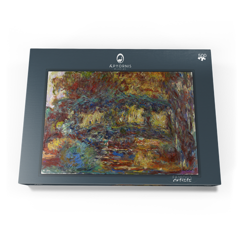 Claude Monet's The Japanese Footbridge (1920–1922) 500 Puzzle Schachtel Ansicht3