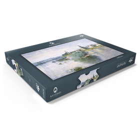 Darstellung des Puzzle Motivs Claude Monet's The Seine at Lavacourt (1880) - Puzzleteile: 100