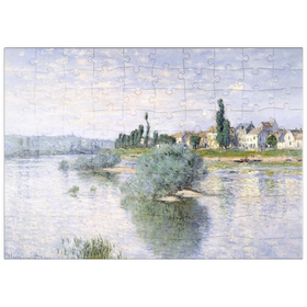 Darstellung des Puzzle Motivs Claude Monet's The Seine at Lavacourt (1880) - Puzzleteile: 100