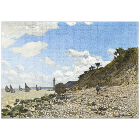 puzzleplate The Beach at Honfleur (1864–1866) by Claude Monet 1000 Puzzle