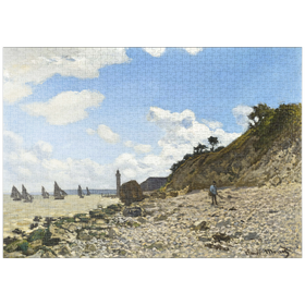 Darstellung des Puzzle Motivs The Beach at Honfleur (1864-1866) by Claude Monet - Puzzleteile: 1000