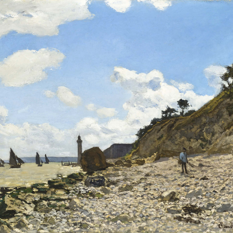 The Beach at Honfleur (1864–1866) by Claude Monet 1000 Puzzle 3D Modell