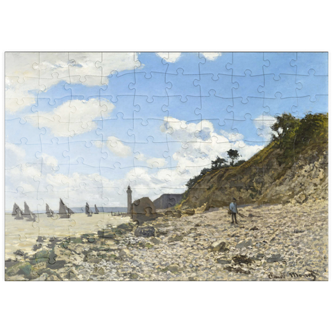 puzzleplate The Beach at Honfleur (1864–1866) by Claude Monet 100 Puzzle